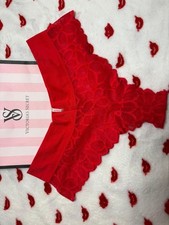 Rosa da Victoria's Secret Feminina Cintura Extra Baixa Cheekster Renda Vermelha Tamanho... comprar usado  Enviando para Brazil