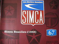 Fascicule booklet simca d'occasion  Quimper