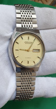 Relógio masculino vintage Citizen automático 21 joias aço inoxidável mostrador amarelo  comprar usado  Enviando para Brazil