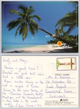 Cartão postal 1992 c34693 praia e palmeiras Barbados selo comprar usado  Enviando para Brazil