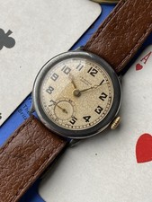 1937 JW Benson London relógio estilo trincheira prata movimento Cyma belo mostrador comprar usado  Enviando para Brazil
