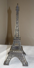 Usado, Estátua da Torre Eiffel réplica 12" decoração caseira metal Paris peça central lembrança comprar usado  Enviando para Brazil
