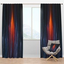 Cortinas blackout 'Fractal Fire in Light Blue' cortinas para quarto, cortinas..., usado comprar usado  Enviando para Brazil