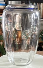 white glass large vase blue for sale  Brooklyn