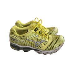 Tênis de corrida Mizuno Wave Creation 13 feminino tamanho 10 amarelo prata malha, usado comprar usado  Enviando para Brazil