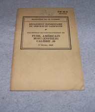 Règlement fusil m1917 d'occasion  Cosne-Cours-sur-Loire