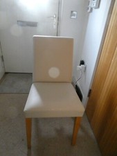 6 cream leather dining chairs for sale 6 cream leather dining chairs for sale BIRMINGHAM