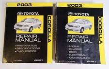 Usado, 2003 Toyota Corolla Manual de Reparo OEM Serviço de Fábrica Livro Oficina FSM comprar usado  Enviando para Brazil