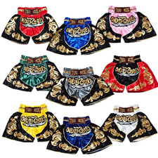 Shorts Muay Thai Boxe Infantil Boxer Kickboxing Dois Tons Fitness Academia Tecido de Cetim, usado comprar usado  Enviando para Brazil