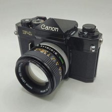 Câmera SLR de Filme Canon F-1 Antiga Quase Perfeita com Lente FD 50mm F1.4 *TESTADA/FUNCIONANDO* comprar usado  Enviando para Brazil