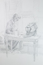 Pencil drawing woman for sale  WIRRAL