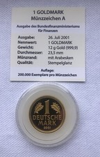 Goldmark 2001 gold gebraucht kaufen  Bobenheim-Roxheim