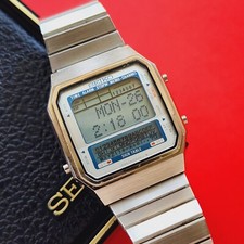 Seiko Sign relógio de mesa 1983 memorando LCD alarme cronógrafo raro D409-5009 masculino comprar usado  Enviando para Brazil