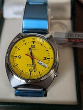 Rare NOS Seiko SKX255 "S-Wave" Yellow Dial Automatic Watch 1997 7s26-0120 comprar usado  Enviando para Brazil
