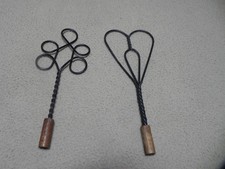 Usado, 2 mini batedores de tapete de arame torcido com alças de madeira D comprar usado  Enviando para Brazil