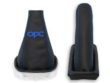 PER OPEL CORSA D CUFFIA LEVA CAMBIO e FRENO A MANO PELLE NERA RICAMO opc BLU comprar usado  Enviando para Brazil