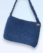 Borsa uncinetto blu usato  Zermeghedo