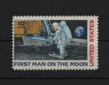 Francobollo first man usato  Italia