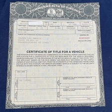 Certificado Ford Station Wagon 1970 documento histórico Virgínia, usado comprar usado  Enviando para Brazil
