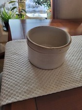 Antigo/antigo ?talheres de grés vitrificados sal bolo crock cerâmica 3 quartos LEIA TUDO comprar usado  Enviando para Brazil