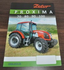 Zetor Proxima 70 80 90 100 Specyfikacja ciągnika Broszura Broszura na sprzedaż  PL