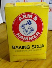 RARO vintage década de 1970 ARM & HAMMER bicarbonato de sódio CAIXA produto de embalagem de alimentos antigos, usado comprar usado  Enviando para Brazil