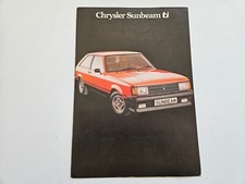 Talbot chrysler sunbeam for sale  NUNEATON