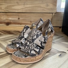 Sandálias anabela femininas G H Bass & Co pele de cobra tamanho 8,5 comprar usado  Enviando para Brazil