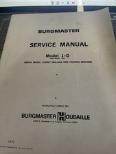 Burgmaster service manual for sale  Chouteau