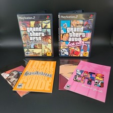 PS2 Grand Theft Auto San Andreas Vice City Estojo Original Manual Cartaz Mapa SOMENTE comprar usado  Enviando para Brazil
