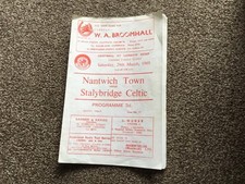 Nantwich town stalybridge for sale  STOKE-ON-TRENT