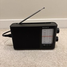 Rádio portátil Sony FM/AM ICF-506 ajuste analógico preto cabo de alimentação testado funcionando comprar usado  Enviando para Brazil