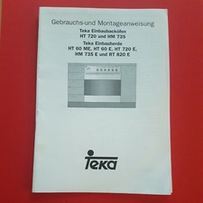 Bedienungsanleitung teka einba gebraucht kaufen  Hohen Neuendorf