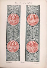Rara e deslumbrante litografia vintage 1898 de design de frisos com anjos comprar usado  Enviando para Brazil