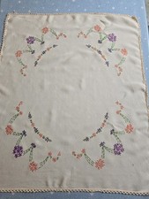 Vintage floral tablecloth for sale  SWANSEA
