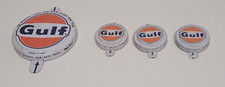 Lote De 4 Vintage Gulf Oil Barril De Tampa De Garrafa de gás Estação de serviço pode Publicidade comprar usado  Enviando para Brazil