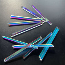 Usado, 5 peças prisma de vidro óptico tira longa 7,2 cm artesanato colorido prisma decorativo comprar usado  Enviando para Brazil