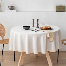 Round tablecloth solid for sale  LONDON