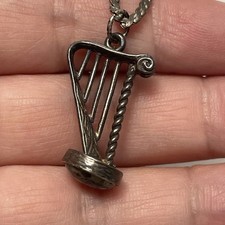 Colar pingente de pedra esterlina Speidel com contas de harpa 18 pol. de comprimento comprar usado  Enviando para Brazil