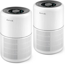 Pacote com 2 purificadores de ar para quarto de casa com filtro HEPA verdadeiro H13 para fumaça, fumante comprar usado  Enviando para Brazil