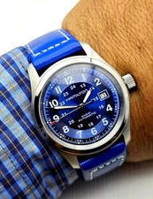 Relógio masculino automático Hamilton cáqui campo mostrador azul comprar usado  Enviando para Brazil