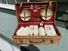 Vintage wicker picnic for sale  CEMAES BAY