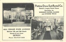 Usado, Cartão postal c1930s Pettine Dress Suit Rental Company, Detroit, Michigan MUITO RARO comprar usado  Enviando para Brazil