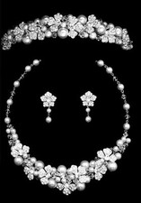 Silver rhinestone white for sale  New Brunswick
