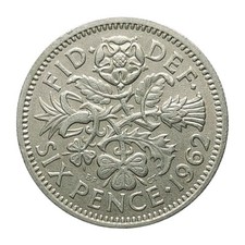 Sixpence 1962 great for sale  LITTLEHAMPTON