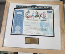 Stock certificate walt for sale  Agawam