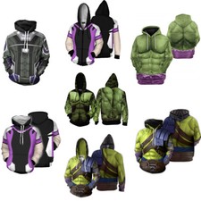 Jaqueta moletom Avengers Hulk 3D com capuz cosplay super-herói Robert Bruce Banner comprar usado  Enviando para Brazil