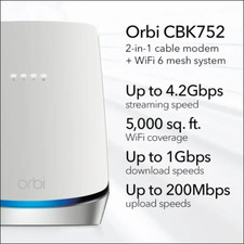 Sistema Orbi Tri-Band WiFi 6 Mesh - Modem a cabo integrado, 4.2Gbps, +1 satélite comprar usado  Enviando para Brazil