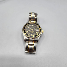 Usado, 1998 - Bulova Marine Star 100m relógio de mergulho masculino data quartzo 37mm dois tons LEIA comprar usado  Enviando para Brazil