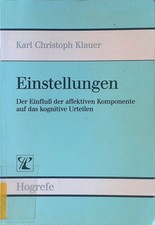 Einstellungen einfluss affekti gebraucht kaufen  Koblenz